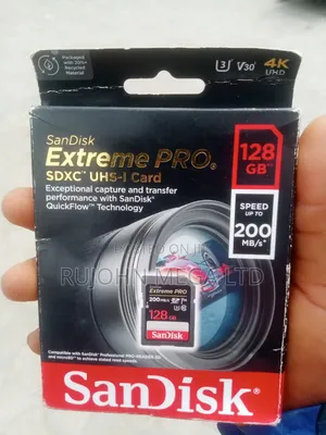 Sandisk 128gb Extreme Pro SDXC Uhs-I Class 10 Memory Card