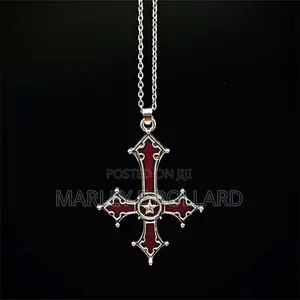 Punk Style Y2k Silver Cross Pendant Necklace Tennis