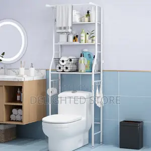Multifunctional Toilet Seat/Bathroom Rack for Toiletries