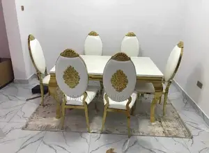 Golden Marble 6 Chair Dining Set
