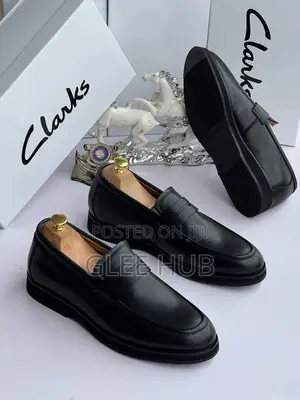 Clarks Matte Leather Loafers