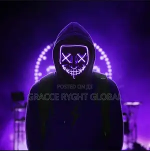 Halloween Led Cosplay Flashing Face Mask for Clubs