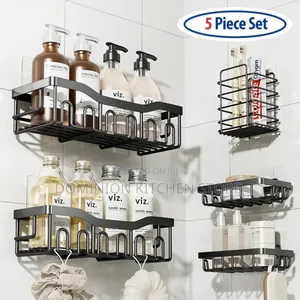 Quality 5pcs Stainless Steel Bathroom Shelf