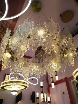 Leaf Design Crystal Chandelier, Led Lights