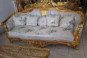 Standard Quality Golden Royal Sofa Set 8 Seaters.