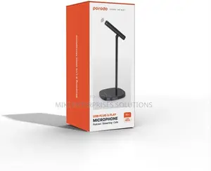 Porodo Desktop Tiltable Usb Microphone With Usb-C Data Cabl