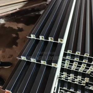 Matt Black Fluted Panel