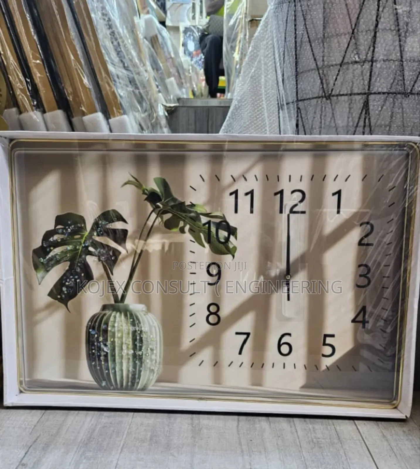 Acrylic Wall Frame With Wall Clock