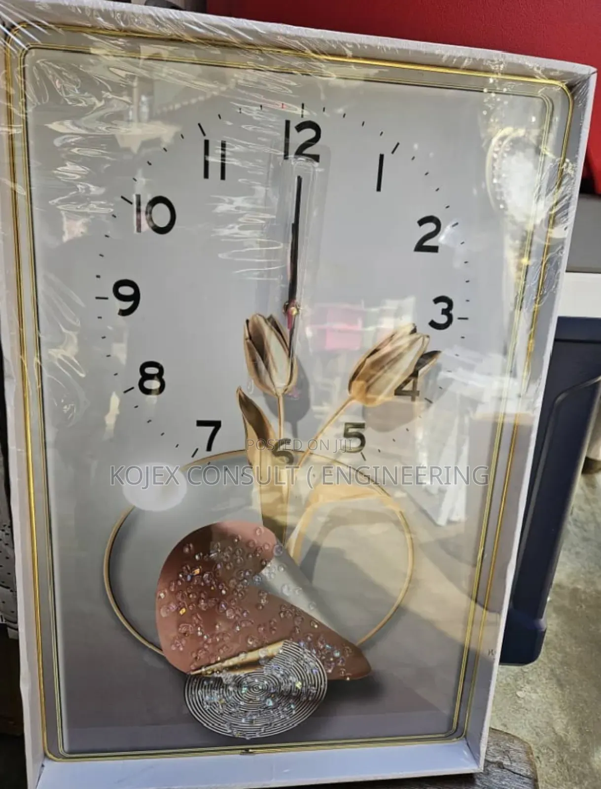 Acrylic Wall Frame With Wall Clock