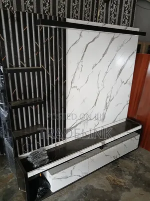 White and Black Tv Console
