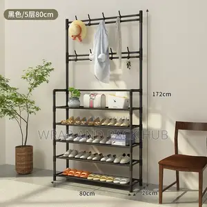 5 Layer Multifunctional Shoe and Hat Rack 80cm