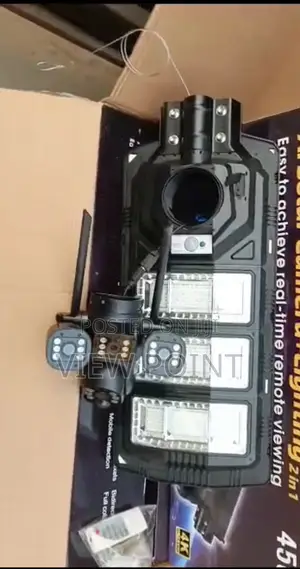 Solar Street Lamp With 8mp 4g 3 Lens Camera (V380)
