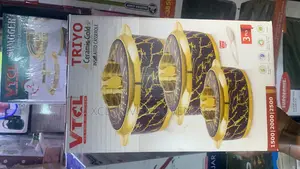 3in1ceramic Gold Insulated Casserole (1500,2000,2500ml)