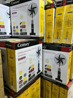 Century 18" Rechargeable Mist Fan With Led Light