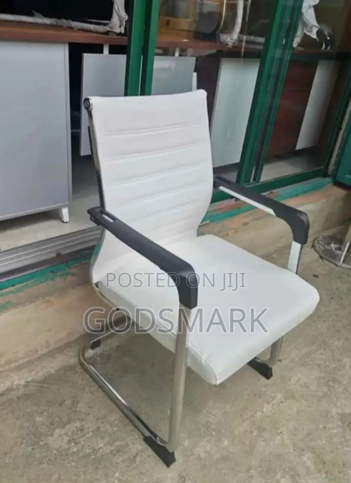 Stackable White Minister's Chair.