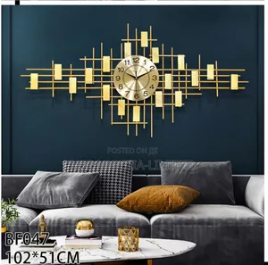 Wall Clocks Modern Metal Clock Coarse Large Creative Gold