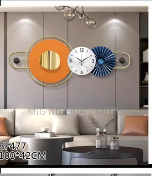 Luxury Wall Clock Golden Design Metal Creative Design Clock