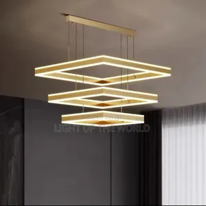 Square Gold Chandelier