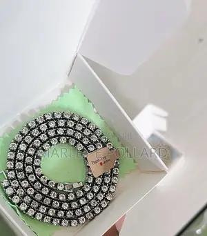 60mm Gold and Silver Color Tennis Chain Iced Out Diamonds