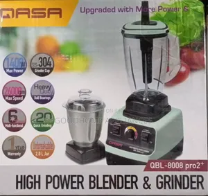 Qasa QBL-8008 Pro2 High-Power Blender and Grinder.