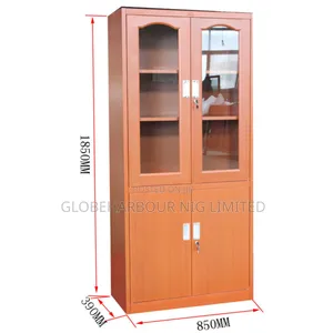 Luxury Full Height Half Glass Cabinet With Free Install