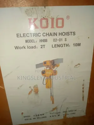 Complete Electric Chain Hoist 2t by 10miters