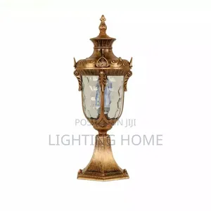 Gold Top Fence Lamp