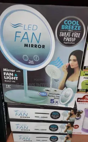 Cool Breeze Usb 3in1 Make Up Mirror With Led Light and Fan