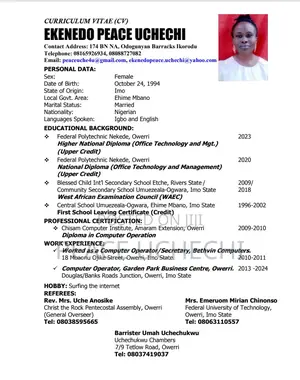 Clerical Administrative Cv