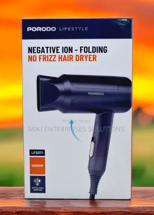 Porodo Lifestyle 1200w Foldable Hair Dryer 1.8m Cable