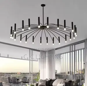 Black Chandelier Living Room Large Chandelier Indoor Nordic