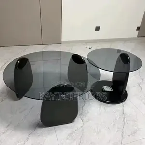 Imported Black Center Table With Side Table