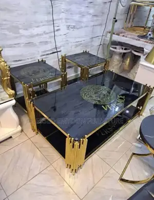 Luxury Glass Center Table Side Stools