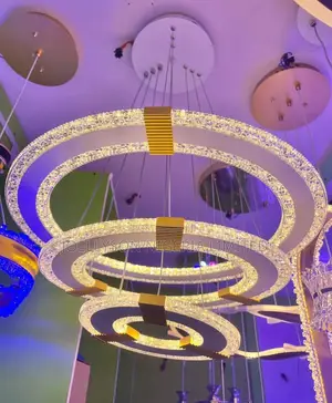 Crystal 3 Rings Chandelier