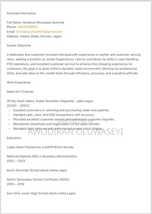 Female Sales Representative