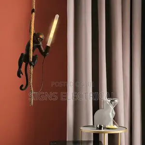 Modern Led Pendant Lamp Resin Simian Art Monkey Pendantlight