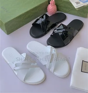 Criss Cross Gucci Palm Slippers