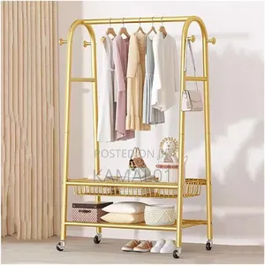 Garment Rack, Freestanding Clothes Rack With Wheels