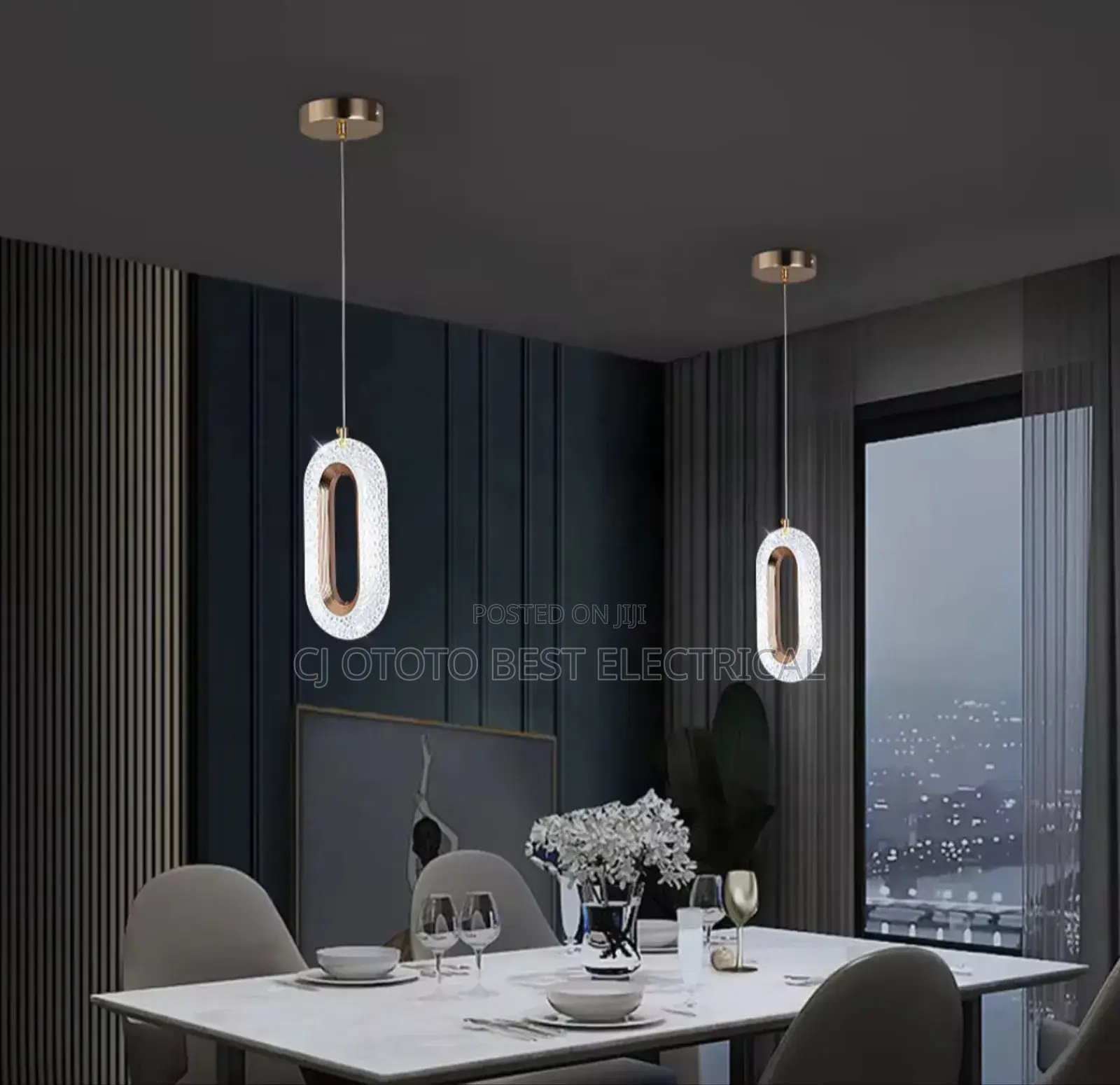 Led Single Crystal Pendant Light