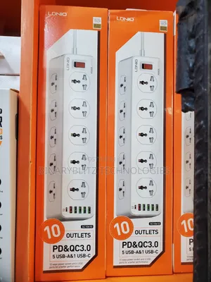 Ldnio 10 Outlets Power Socket With 5 Usb A & 1 Usb C