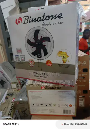 Spin Zone Binatone Heavy Duty 18" Wall Fan Wf-1802