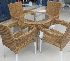 Foreign Outdoor Table With Glass Top