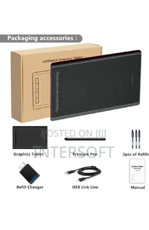 Iwireless Graphic Tablet 8.4"X 5.6" Size, Battery Free Pen,
