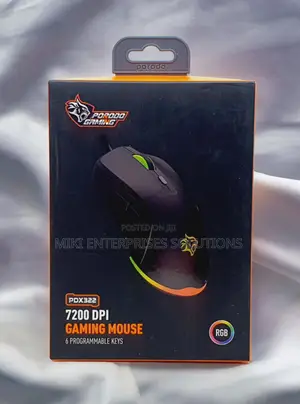 Porodo Gaming Wired Mouse Dpi 7200 With RGB Light