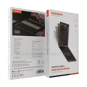 Porodo Transparent Bluetooth Folding Keyboard