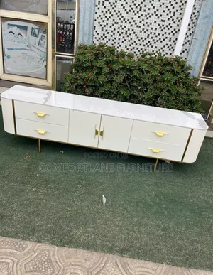 Marble Top Tv Console With Drawers