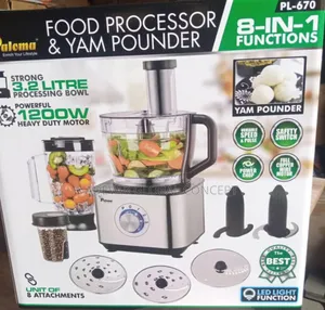 Paloma 8 in 1 Food Processor and Yam Pounder 1200wtts