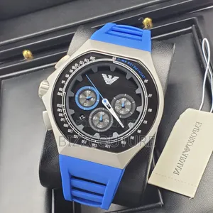 Original Emporio Armani Blue Rubber Strap Watch Is Available
