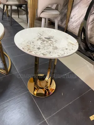 Marble Cofee Tables/Stools With Gold Base