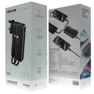 Green Lion Charge Mate 10,000mah Power Bank Pd 22.5w